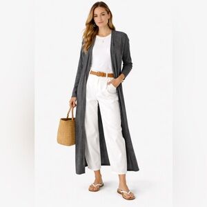 Free People FP Beach Bicoastal Duster Cardigan – Heather Charcoal NWT Size Large